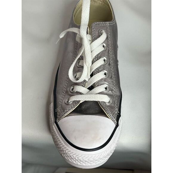 Converse Chuck Taylor All Star Women's Silver Low Top Sneakers Size 7.5 - Picture 12 of 14